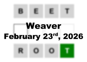 ‘Weaver’ Answer Today Beet to Root: February 23rd 2026 Hints and Solution