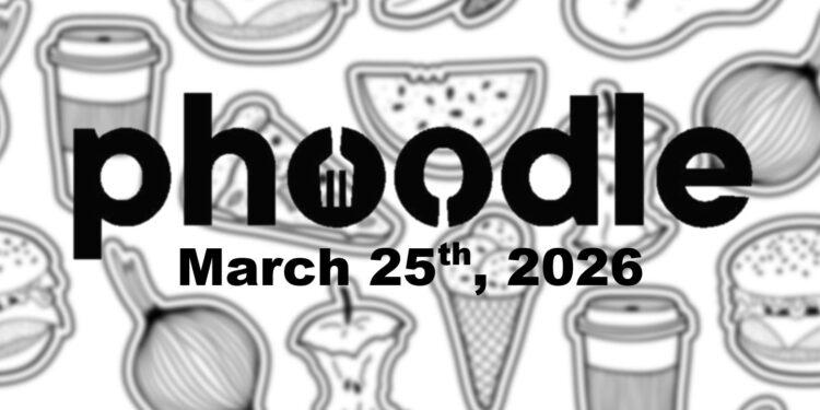 Daily Phoodle - 25th March 2026