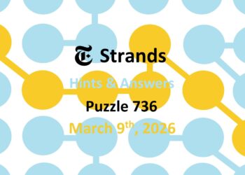 ‘Wordle’ Answer Today 1724 March 9th 2026 – Hints and Solution (3/9/26)