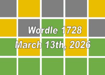 ‘Wordle’ Answer Today 1728 March 13th 2026 – Hints and Solution (3/13/26)