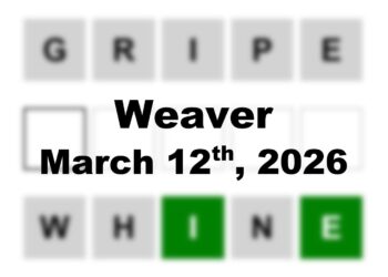 ‘Wordle’ Answer Today 1727 March 12th 2026 – Hints and Solution (3/12/26)