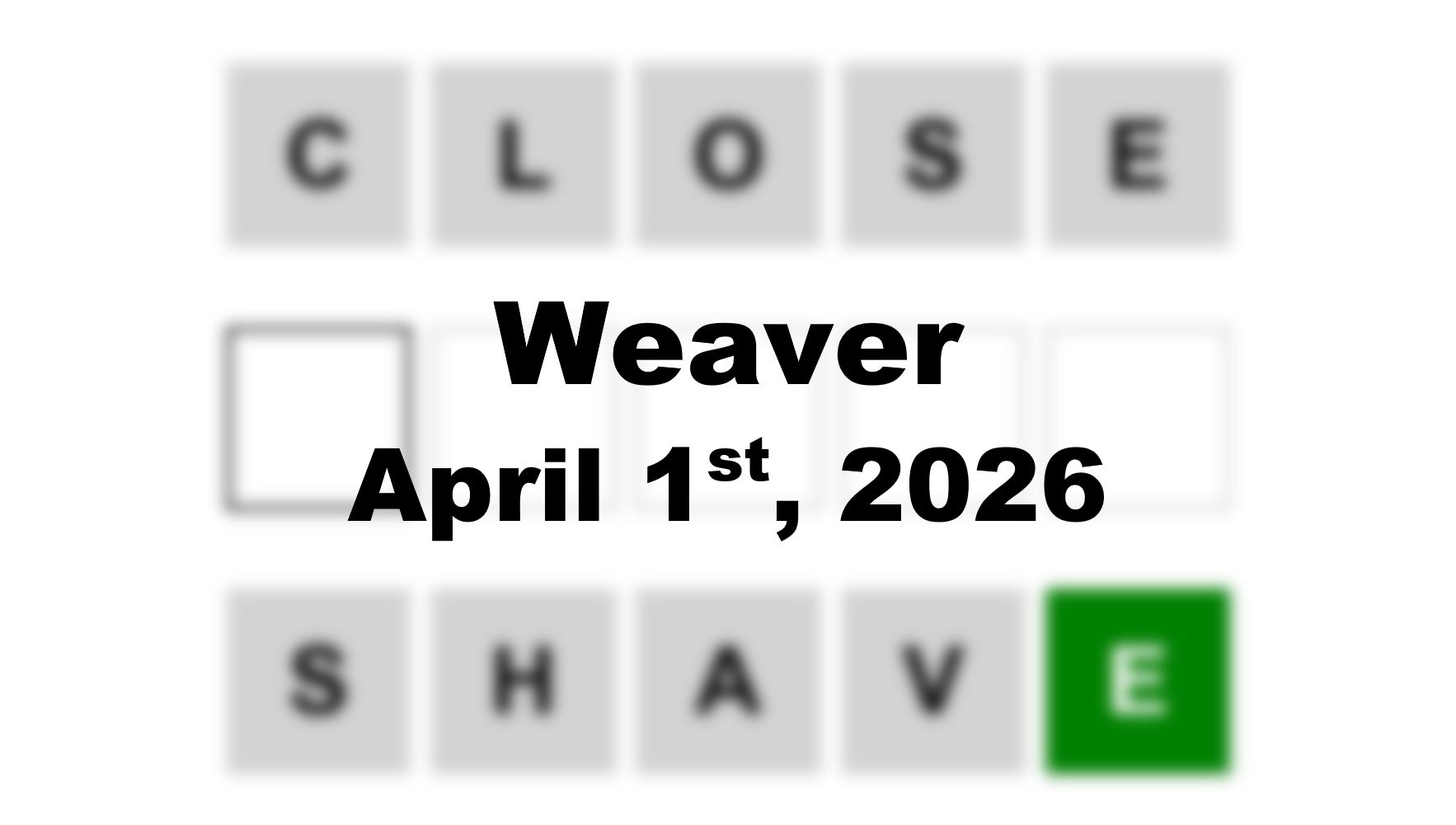 ‘Wordle’ Answer Today 1747 April 1st 2026 – Hints and Solution (4/1/26)