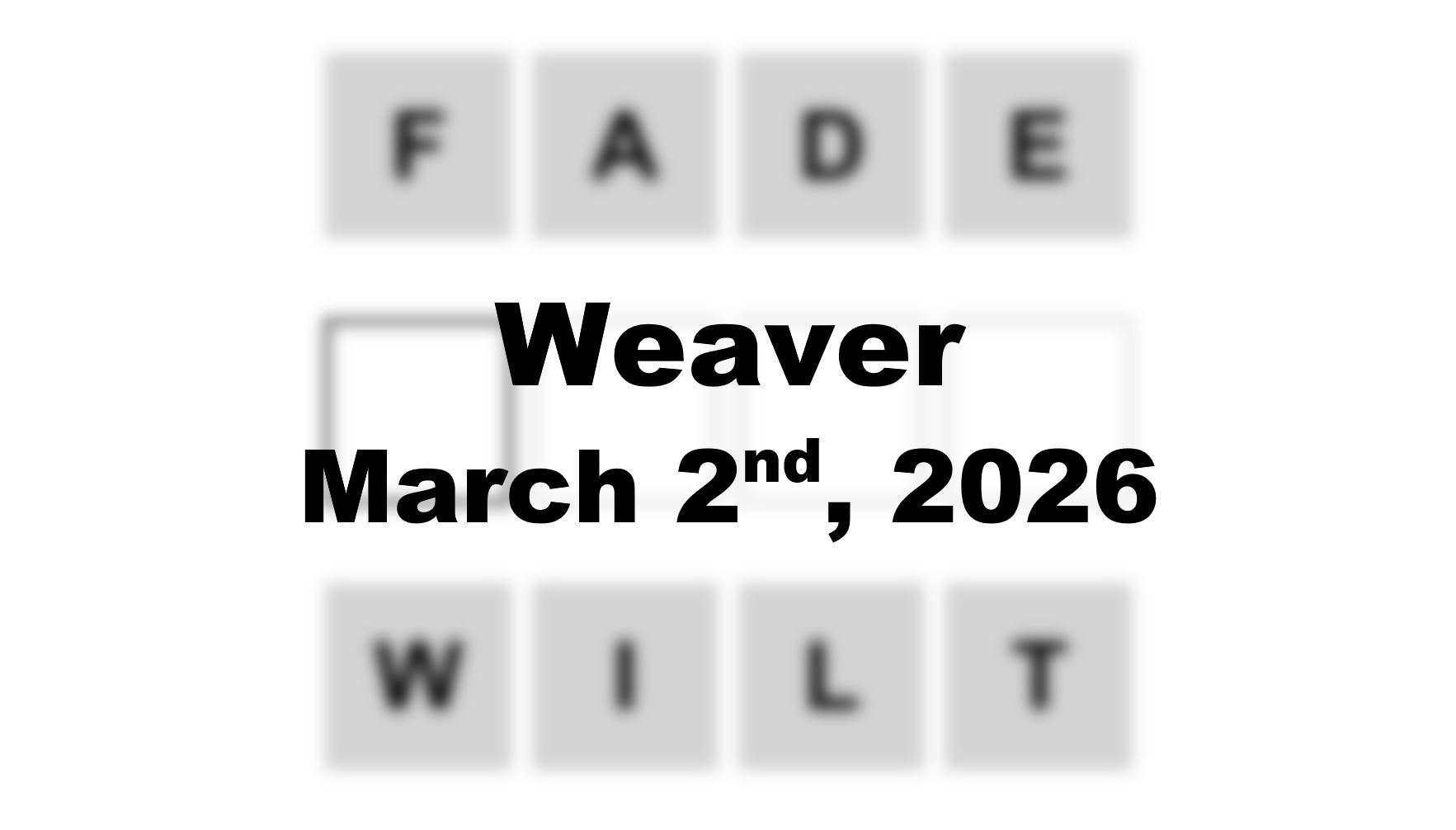 ‘Wordle’ Answer Today 1717 March 2nd 2026 – Hints and Solution (3/2/26)