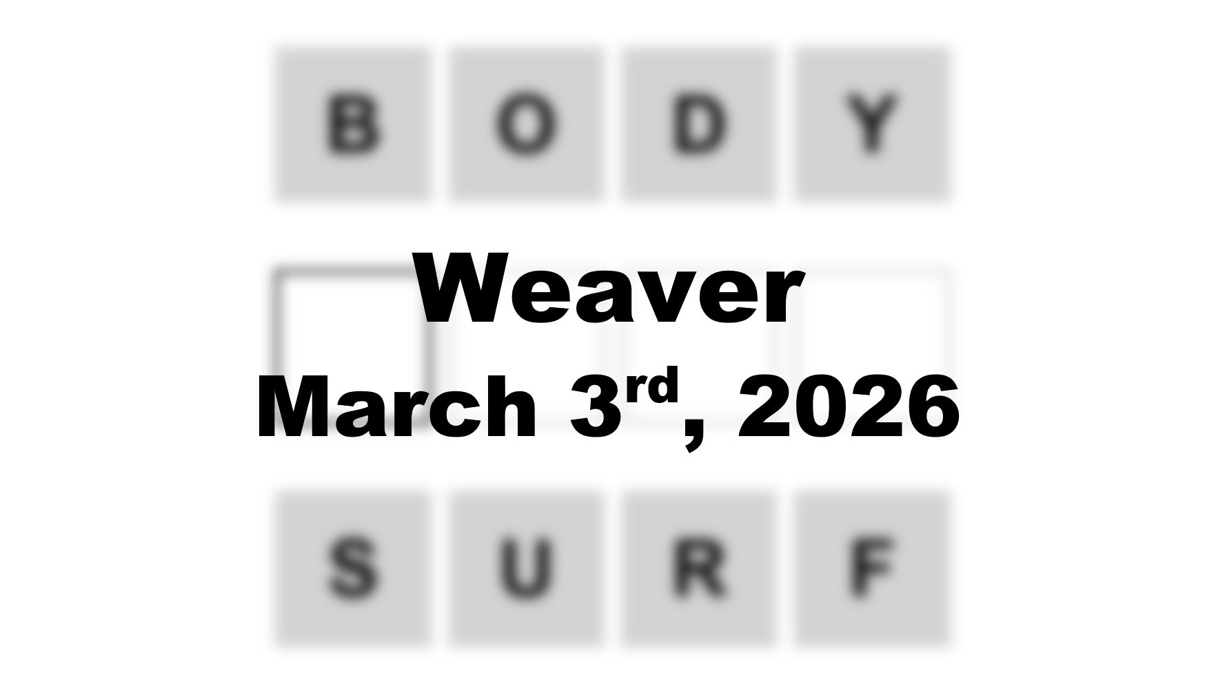 ‘Wordle’ Answer Today 1718 March 3rd 2026 – Hints and Solution (3/3/26)