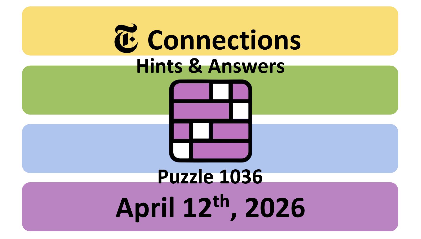 ‘NYT Connections’ Answers Today April 12th, 2026 – 1036 Hints and Solutions (4/12/26)