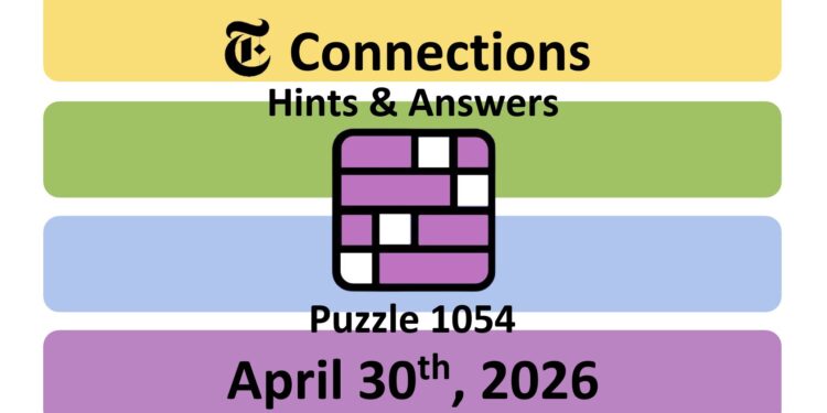 Daily NYT Connections 1054 Answers - 30th April 2026