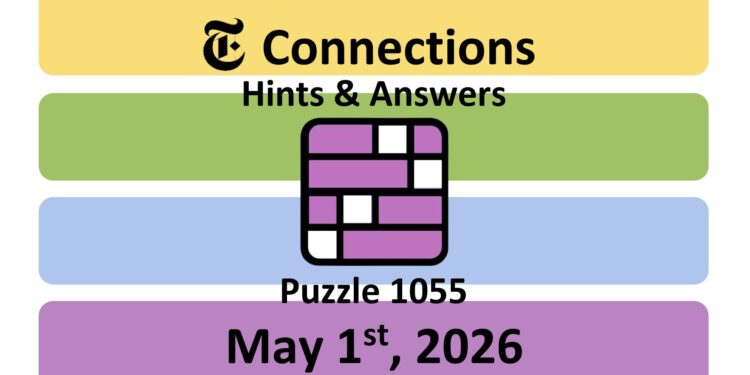 Daily NYT Connections 1055 Answers - 1st May 2026