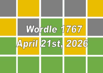 ‘Wordle’ Answer Today 1767 April 21st 2026 – Hints and Solution (4/21/26)