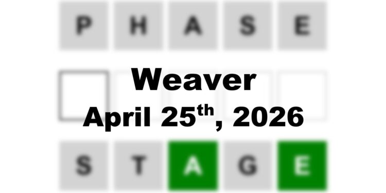 Weaver Answer - 25th April 2026