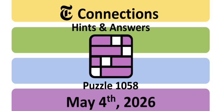 Daily NYT Connections 1058 Answers - 4th May 2026