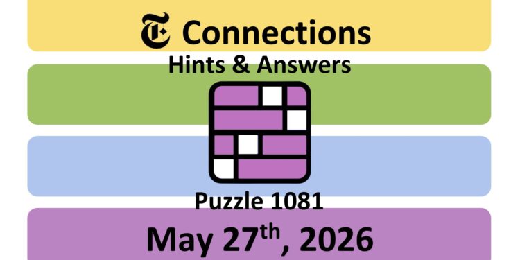 Daily NYT Connections 1081 Answers - 27th May 2026