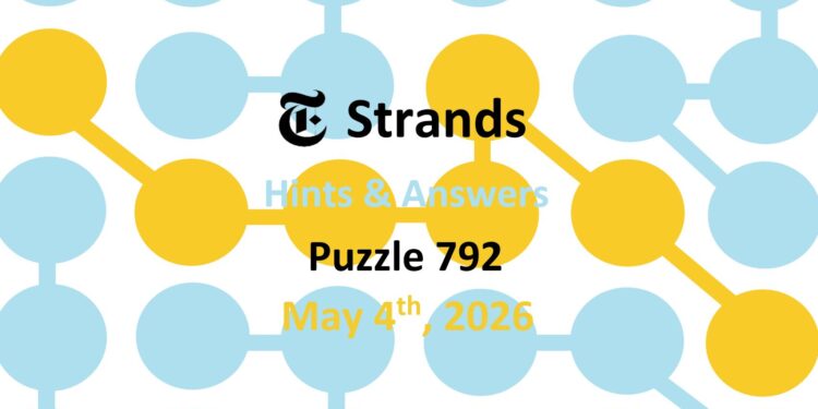 Daily Strands 792 Answers Today - 4th May 2026