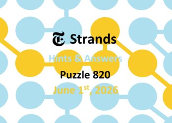 ‘Wordle’ Answer Today 1808 June 1st 2026 – Hints and Solution (6/1/26)