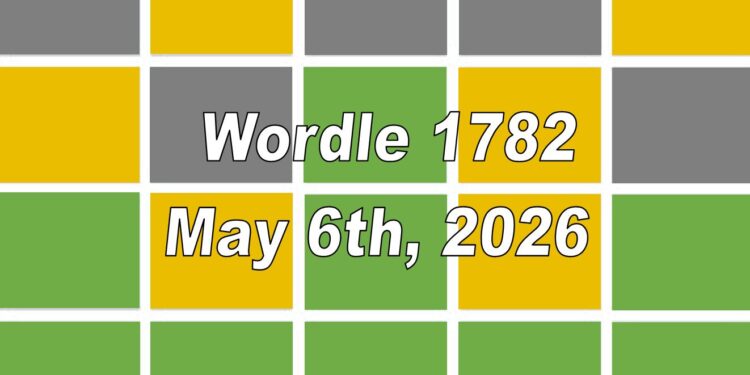 Daily Wordle 1782 - 6th May 2026