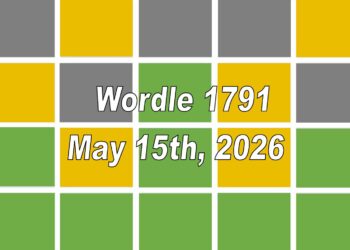 ‘Wordle’ Answer Today 1791 May 15th 2026 – Hints and Solution (5/15/26)