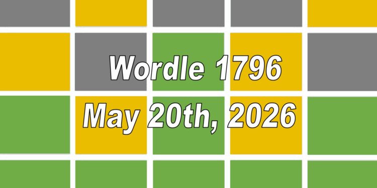 Daily Wordle 1796 - 20th May 2026