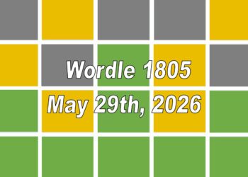 ‘Wordle’ Answer Today 1805 May 29th 2026 – Hints and Solution (5/29/26)