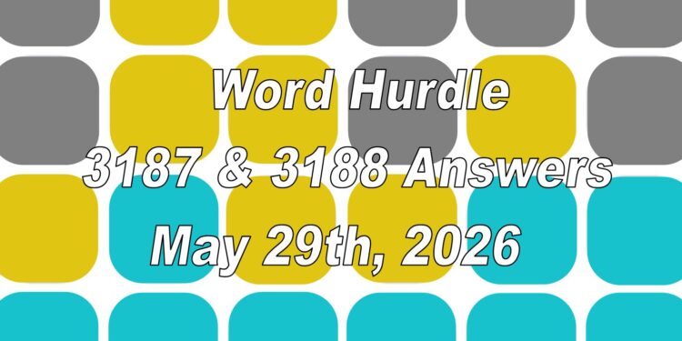 Word Hurdle #3187 & #3188 - 29th May 2026