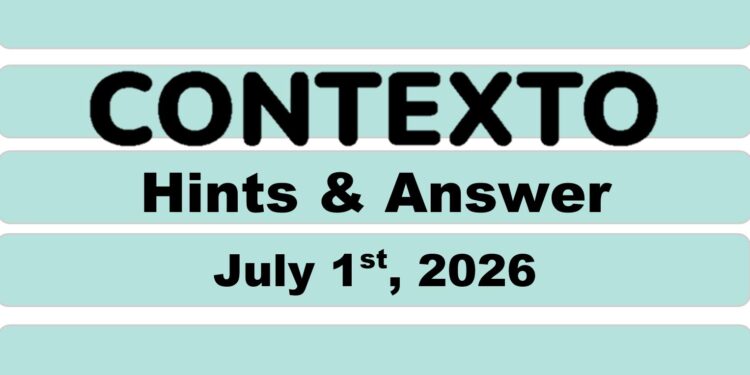 Daily Contexto 1382 - July 1st 2026