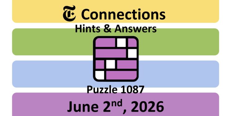 Daily NYT Connections 1087 Answers - 2nd June 2026