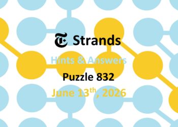 ‘Wordle’ Answer Today 1820 June 13th 2026 – Hints and Solution (6/13/26)