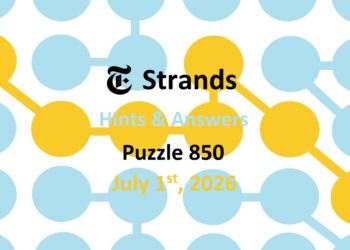 ‘Wordle’ Answer Today 1838 July 1st 2026 – Hints and Solution (7/1/26)