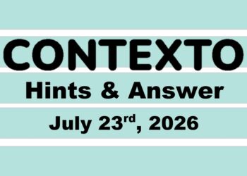‘Wordle’ Answer Today 1860 July 23rd 2026 – Hints and Solution (7/23/26)