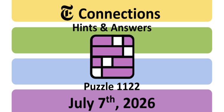 Daily NYT Connections 1122 Answers - 7th July 2026
