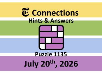‘Wordle’ Answer Today 1857 July 20th 2026 – Hints and Solution (7/20/26)