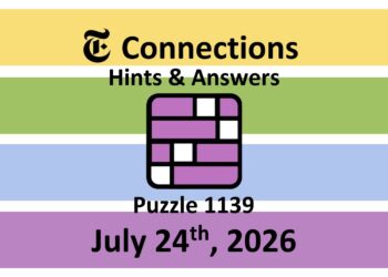 ‘Wordle’ Answer Today 1861 July 24th 2026 – Hints and Solution (7/24/26)