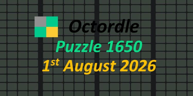 Daily Octordle 1st August 2026 Answers Today 1650