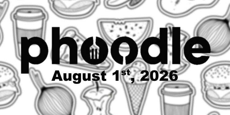 Daily Phoodle - 1st August 2026