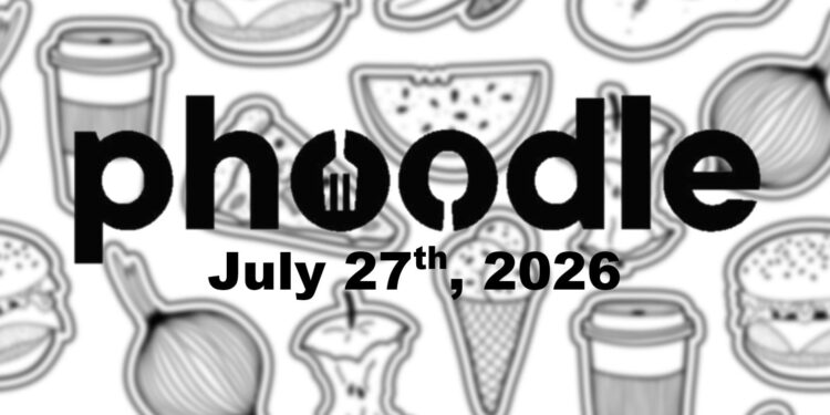 Daily Phoodle - 27th July 2026