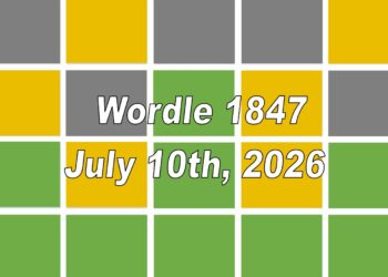 ‘Wordle’ Answer Today 1847 July 10th 2026 – Hints and Solution (7/10/26)