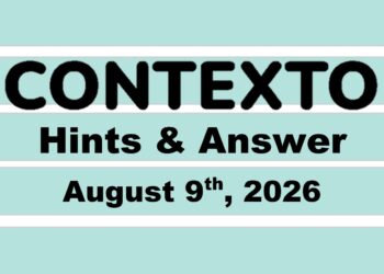 ‘Wordle’ Answer Today 1877 August 9th 2026 – Hints and Solution (8/9/26)