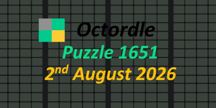 Daily Octordle 2nd August 2026 Answers Today 1651