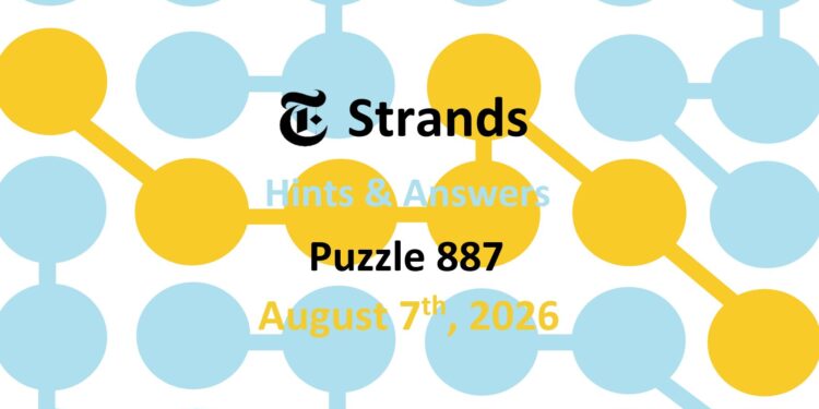 Daily Strands 887 Answers Today - 7th August 2026