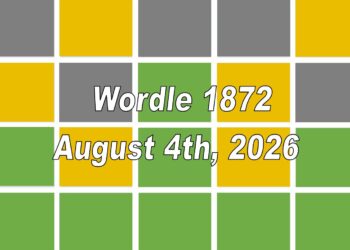 ‘Wordle’ Answer Today 1872 August 4th 2026 – Hints and Solution (8/4/26)