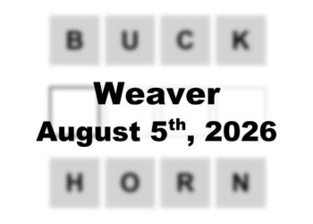 ‘Wordle’ Answer Today 1873 August 5th 2026 – Hints and Solution (8/5/26)
