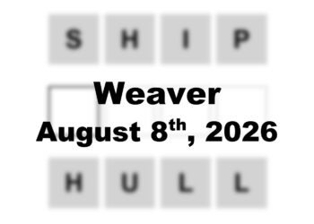 ‘Wordle’ Answer Today 1876 August 8th 2026 – Hints and Solution (8/8/26)